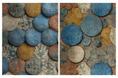 Blue, Grunge, Mixed Media, Papers, Junk Journal Product Image 2