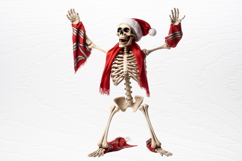 Christmas Skeleton Sublimation PNG Product Image 2