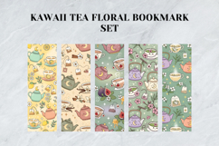 Kawaii Tea Floral Bookmark Set,Cozy Teacup Art Stationery Product Image 2