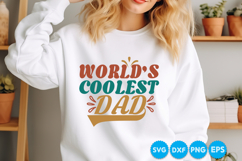 World 's Coolest Dad quotes Father's day retro SVG Design Product Image 2