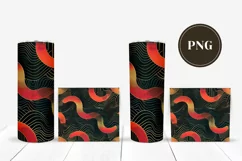 Abstract Tumbler Sublimation Designs, Black Tumbler Wrap Product Image 2