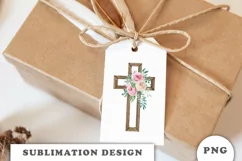 Watercolor Floral cross Png clipart Product Image 2