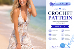 Floral Lace Crochet Mini Dress Pattern PDF Product Image 2