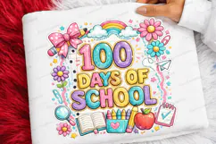 100 Days Of School Back To School PNG Design 100 days PNG Product Image 1