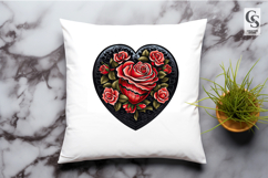 Gothic Rose Heart Illustration Clipart Sublimation PNG Product Image 2