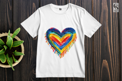 Colorful Tribal Boho Heart Watercolor Clipart PNG Product Image 2
