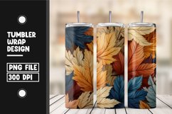 Fall autumn leaves tumbler wrap design Product Image 1