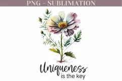 Mental Health Quote | Uniqueness Png Is The Key Product Image 1