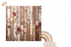 Rustic Pillow Sublimation, Floral Pillow Case Print Product Image 2