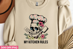 MY KITCHEN RULES PNG, Vintage Kitchen Sublimation Product Image 2