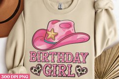 Birthday Girl PNG, Pink Western Sublimation PNG Product Image 3