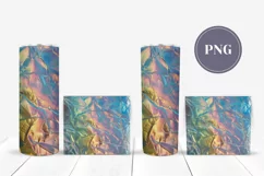 Holographic Tumbler Sublimation Designs, Neon Tumbler PNG Product Image 2