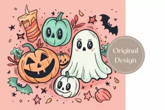 Doodles Halloween Tumbler, Halloween Sublimation Tumbler Product Image 2