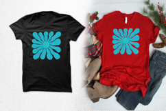 Abstract Blue Petal Flower Embroidery Design Product Image 2