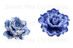 Blue Toile, Ephemera, PNG, Clipart, Junk Journal, flowers Product Image 2