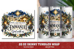 Emmanuel Christmas Tumbler Wrap, Christian Christmas 20oz Tu Product Image 1