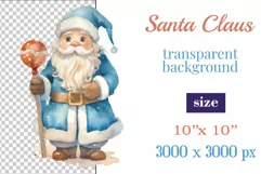 Christmas Sublimation Santa Claus Watercolor Vintage / Png Product Image 2