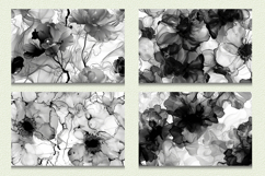 Black &amp; White Alcohol Ink Floral Cutting Boards sublimation Product Image 2