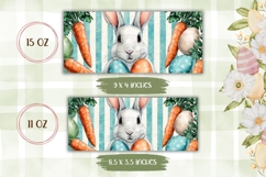 Easter Bunny Mug Wrap Design, Cartoon Carrot Mug Sublimation Product Image 2