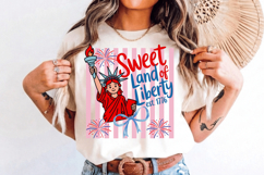 Sweet Land of Liberty Stripes PNG T-Shirt|4th of July PNG Product Image 7