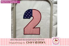 Independence Day Numbers machine applique embroidery bundle Product Image 3