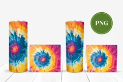 Tie Dye Tumbler Sublimation, Watercolor Tumbler Wrap Designs Product Image 2