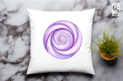 Watercolor Purple Swirl Clipart Sublimation PNG Product Image 2