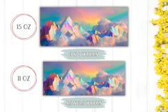 Holographic Mountains Mug Wrap, Sky Mug Template Product Image 2