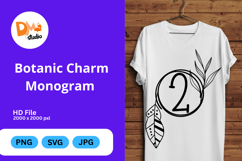Botanic Charm Monogram -Elegant Floral Letters SVG, PNG, JPG Product Image 1