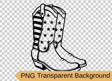 Cowboy boots cricut, America boots patriotic USA svg, png Product Image 2