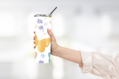 Butterfly pattern tumbler wrap sublimation design Product Image 2