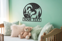 Dragon Castle Name Sign SVG | Fantasy Nursery Door Hanger Product Image 2