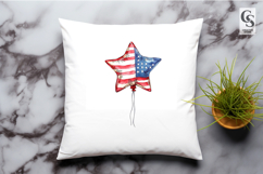 Patriotic Star Balloon Clipart PNG Product Image 2
