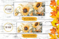 Watercolor Sunflowers Sublimation, Fall Mug Design Product Image 2