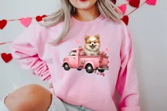 Cute Valentine Pomeranian Puppy, Valentines Clipart Product Image 2