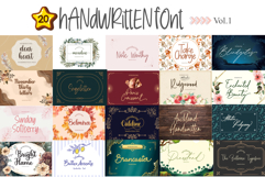 20 Bundle Fonts - HANDWRITING Vol. 1 By JG Product Image 2