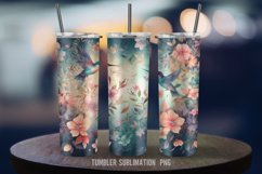 pastel watercolor flowers tumbler