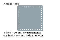 Square basket base 8 inch 20 cm bottom digital file laser cu Product Image 2
