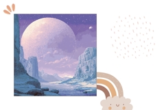 Cosmic Sky Pillow Case Design, Space Pillow Sublimation Product Image 2
