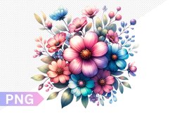 Flowers Sublimation - Clipart PNG Design Product Image 1