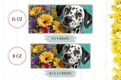 Dalmatian Mug Design, Floral Mug PNG, Dalmatian Dog Mug Product Image 2