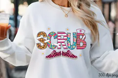 SCRUB PNG, Nurse Sublimation PNG PNG Product Image 3