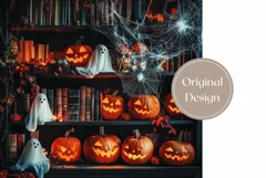 Halloween Pumpkins Tumbler Wrap, 3D Ghosts Tumbler Design Product Image 2