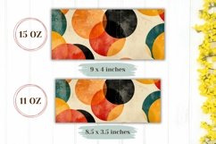 Retro Mug Wrap Design, Colorful Circles Sublimation Mug PNG Product Image 2