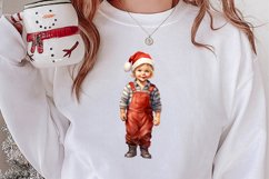 Watercolor Christmas Farm Clipart Product Image 2