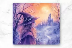 Witch Tumbler Wrap 20oz Skinny Tumbler Sublimation Design. Product Image 2