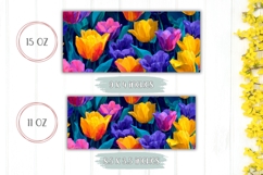Colorful Tulips Mug Wrap, Floral Mug, Spring Mug Template Product Image 2