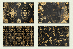 Black &amp; Gold Cutting Boards sublimation Design Product Image 2
