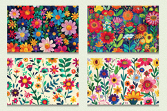 Mexican Flower Garden Cutting Boards sublimation Design Product Image 2