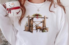 Western Christmas Cowboy Clipart Sublimation, Christmas PNG Product Image 2